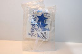 RRP £9.59 Glittery Royal Blue 16th Cake Topper with Star Boys