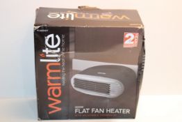 RRP £8.44 Warmlite 2000W Portable Flat Fan Heater, Dark