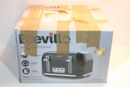 RRP £35.00 Breville Flow 4-Slice Toaster with High-Lift and Wide Slots | Black [VTT890]