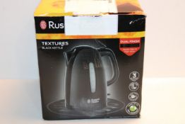 RRP £20.00 Russell Hobbs Textures Plastic Kettle 21271, 1.7 L, 3000 W - Black