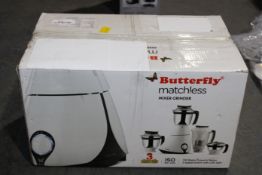 RRP £47.62 Fasherati Butterfly Matchless 750-Watt Mixer Grinder with 4 Jars (Grey/White)