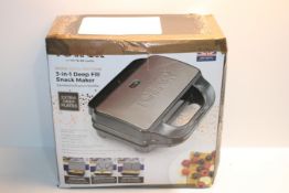 RRP £34.34 Tower T27020RG 3-in-1 Deep Fill Sandwich Maker with