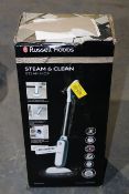 RRP £31.99 Russell Hobbs RHSM1001-G Steam and Clean Steam Mop White & Aqua -