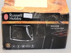 RRP £24.50 Russell Hobbs 21410 Mode 2-Slice Toaster, Plastic, Black