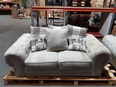 RRP £785.00 2 SEATER FABRIC SOFA WITH CUSHIONS (AS SEEN IN WAYFAIR)