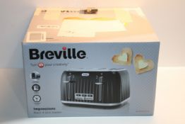 RRP £33.99 Breville VTT476 Impressions 4-Slice Toaster with High-Lift and Wide Slots