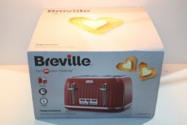 RRP £40.26 Breville VTT783 Impressions 4-Slice Toaster with High-Lift and Wide Slots, Red