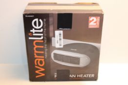 RRP £8.44 Warmlite 2000W Portable Flat Fan Heater, Dark