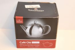 RRP £22.99 CafŽ Ole RT-035X Teapot with Infuser Basket, Stainless Steel