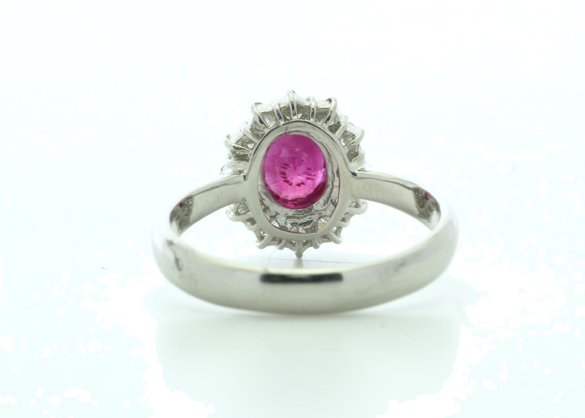 Platinum Diamond And Ruby Ring (R1.10) 0.35 Carats - Valued by IDI £7,250.00 - Platinum Diamond - Image 3 of 5