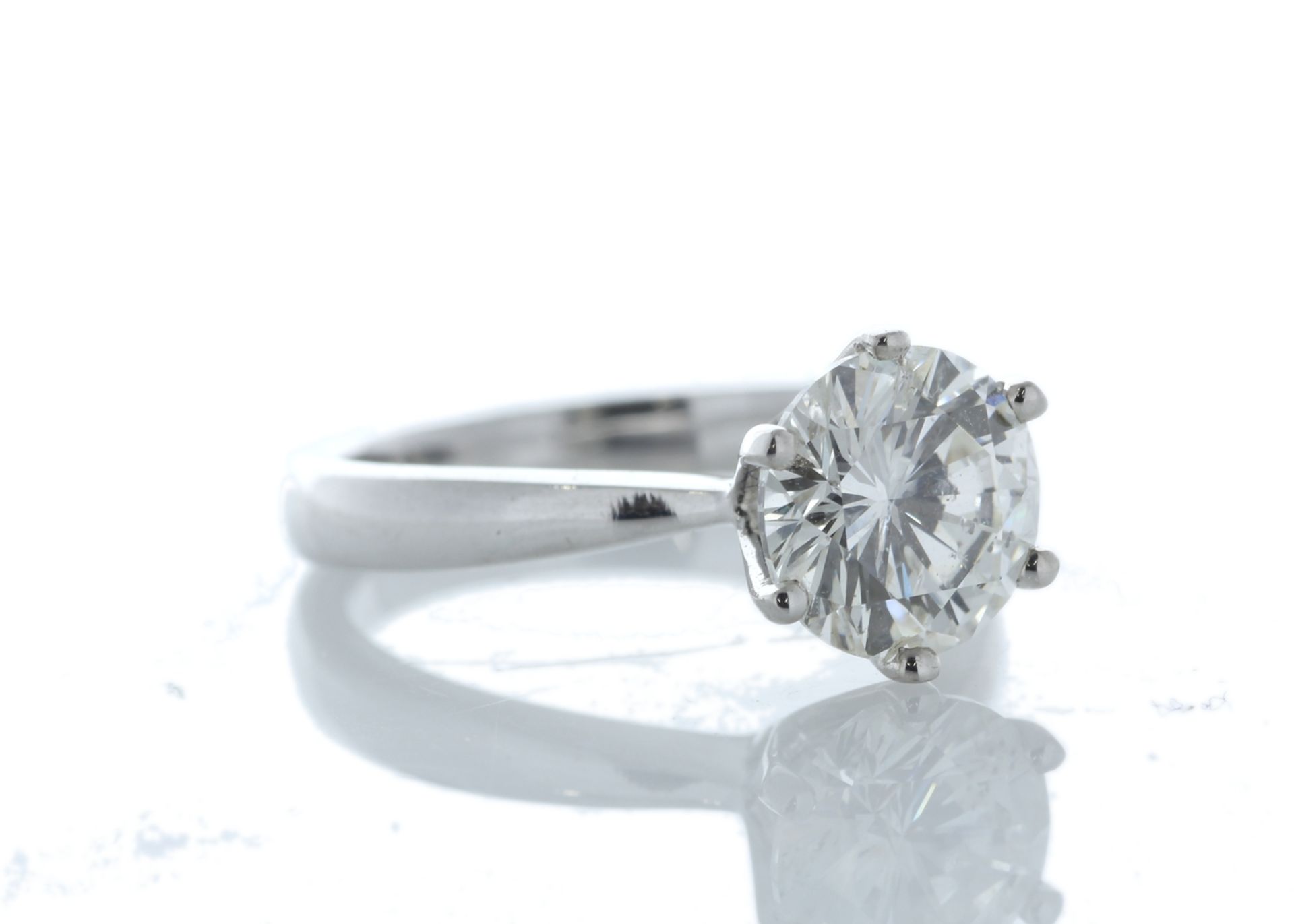 18ct White Gold Single Stone Prong Set Diamond Ring 2.35 Carats - Valued by IDI £59,503.00 - 18ct - Image 4 of 5