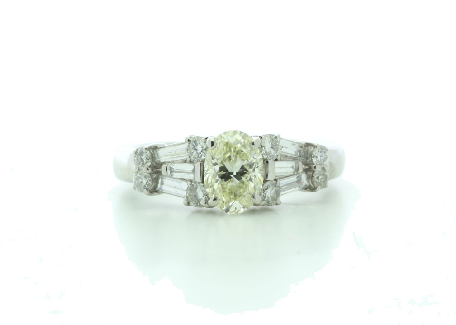 Platinum Oval Diamond Ring (0.70) 1.13 Carats - Valued by IDI £13,500.00 - Platinum Oval Diamond