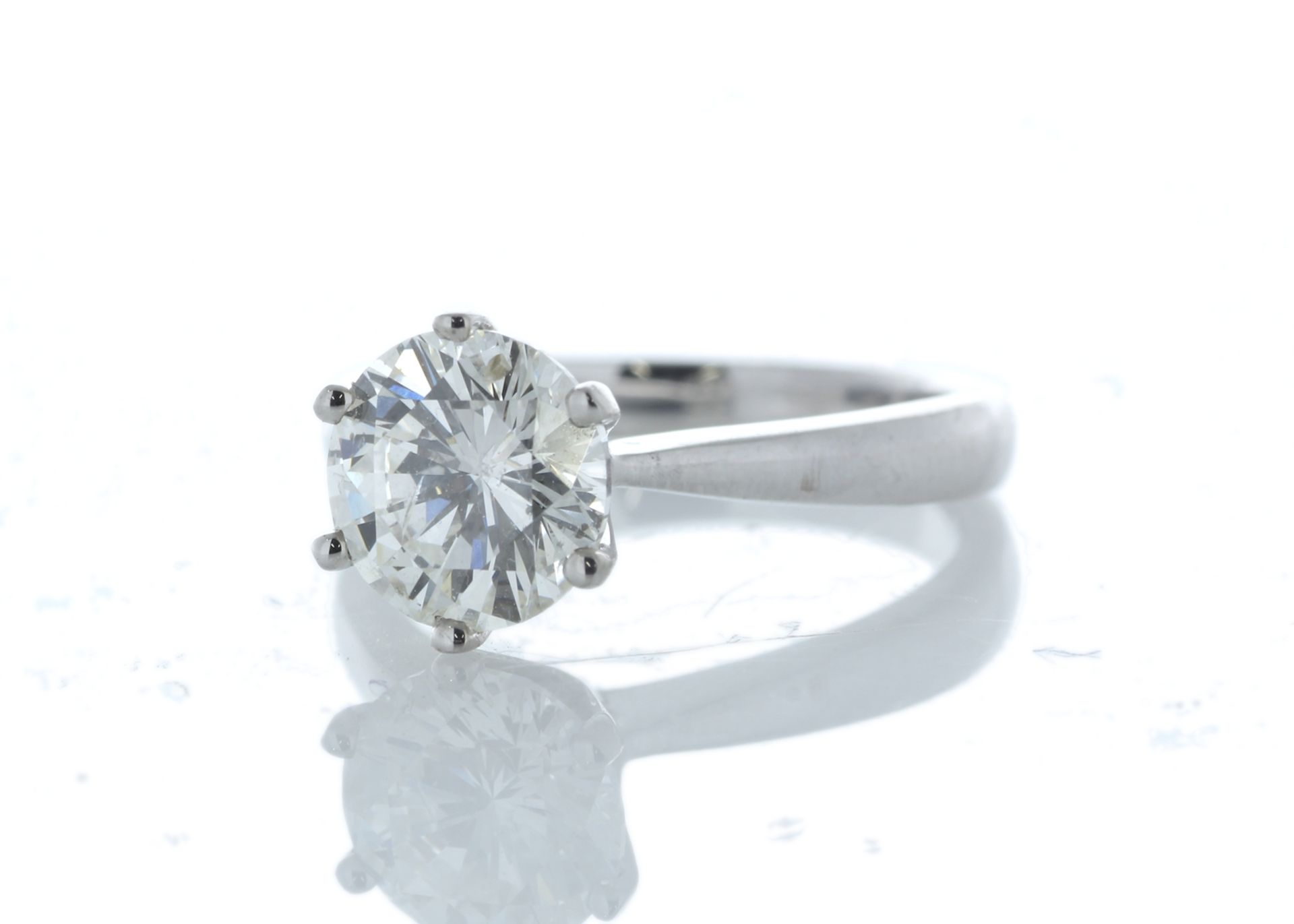 18ct White Gold Single Stone Prong Set Diamond Ring 2.35 Carats - Valued by IDI £59,503.00 - 18ct - Image 2 of 5