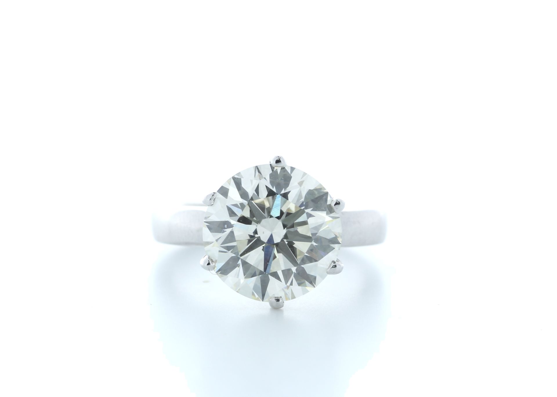 18ct White Gold Single Stone Prong Set Diamond Ring 6.10 Carats - Valued by IDI £360,000.00 - 18ct