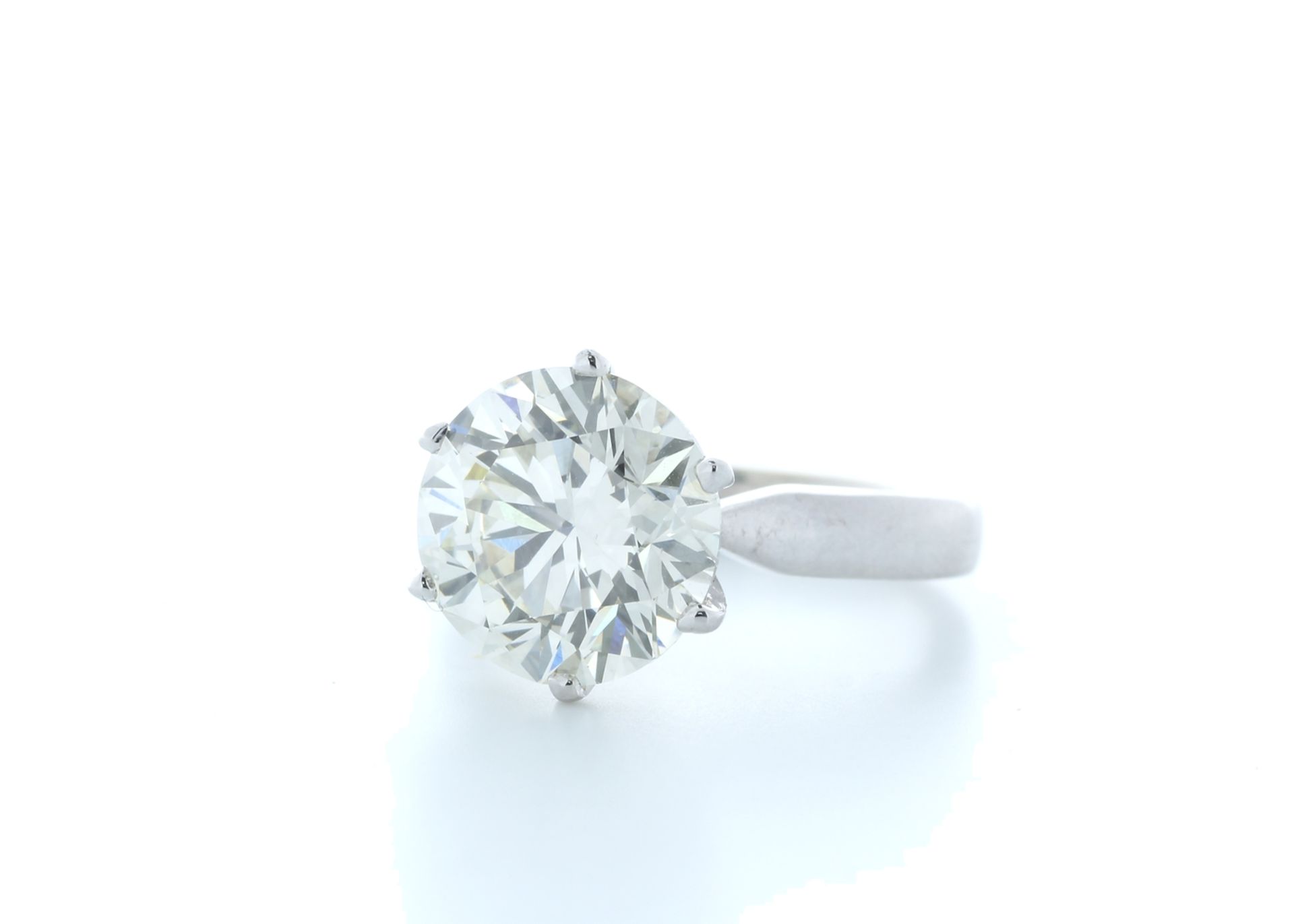 18ct White Gold Single Stone Prong Set Diamond Ring 6.10 Carats - Valued by IDI £360,000.00 - 18ct - Image 2 of 5