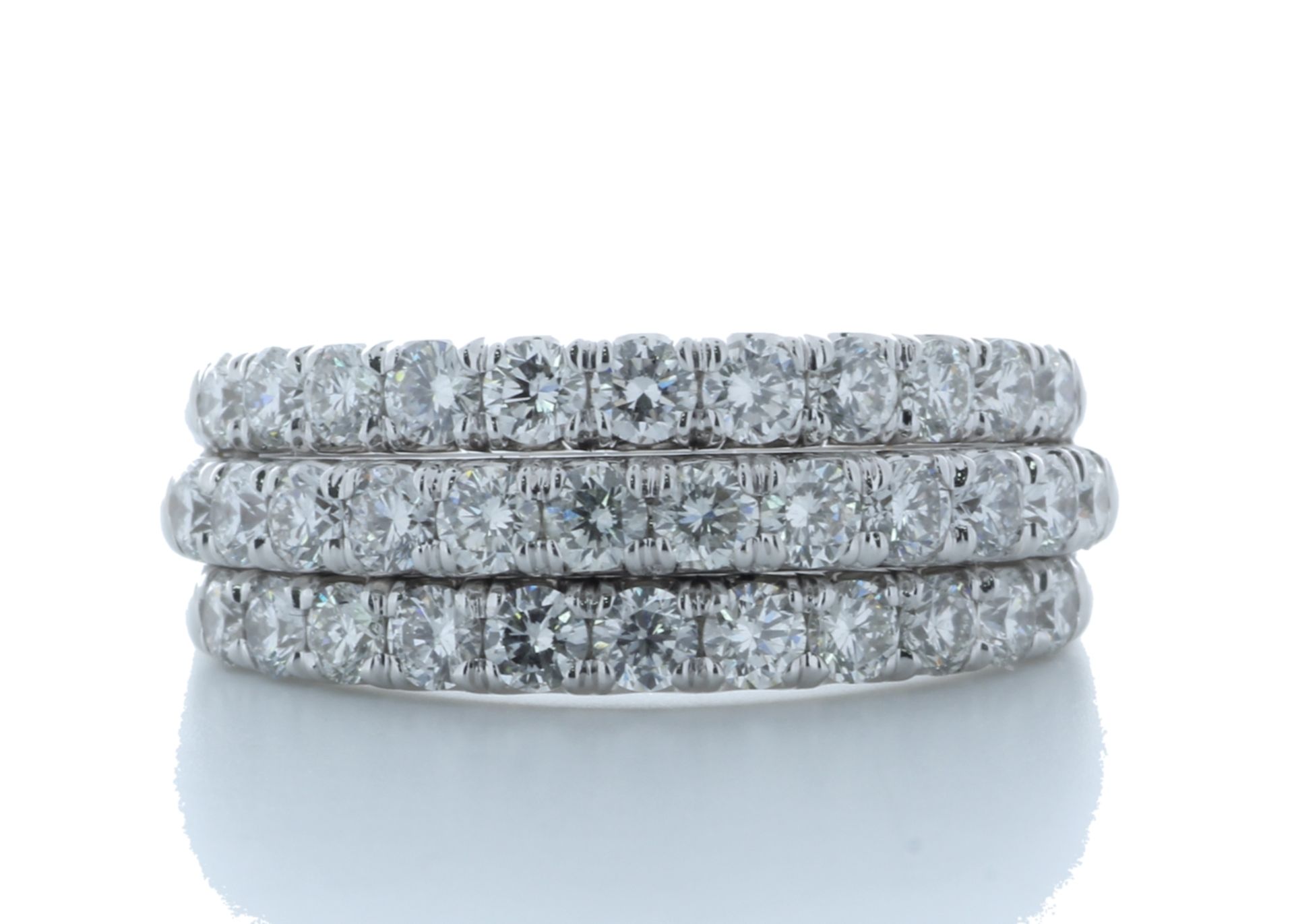 18ct White Gold Channel Set Semi Eternity Diamond Ring 1.61 Carats - Valued by AGI £8,975.00 -