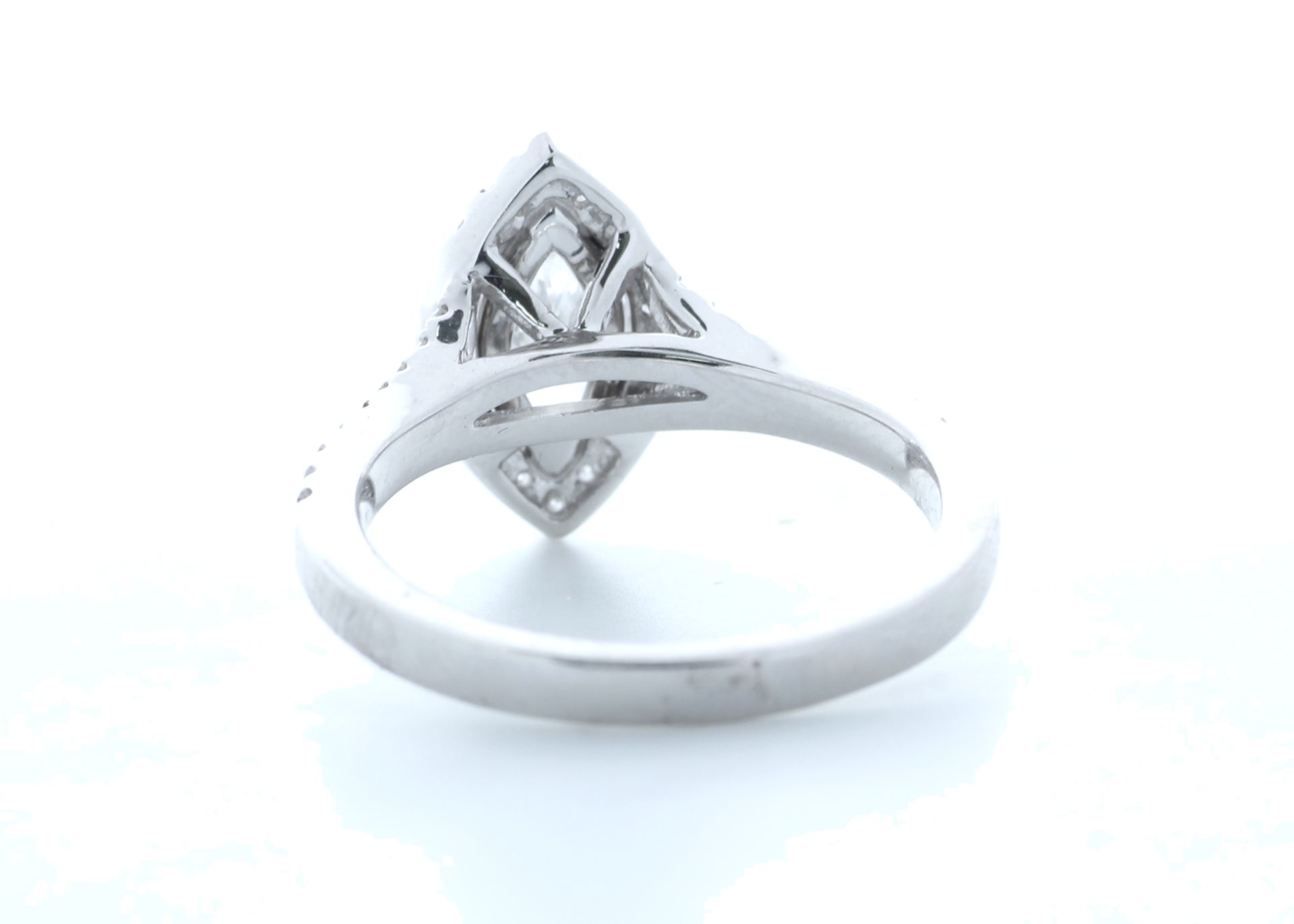 18ct White Gold Single Stone With Halo Setting Ring 1.04 (0.66) Carats - Valued by IDI £9,500.00 - - Image 3 of 5