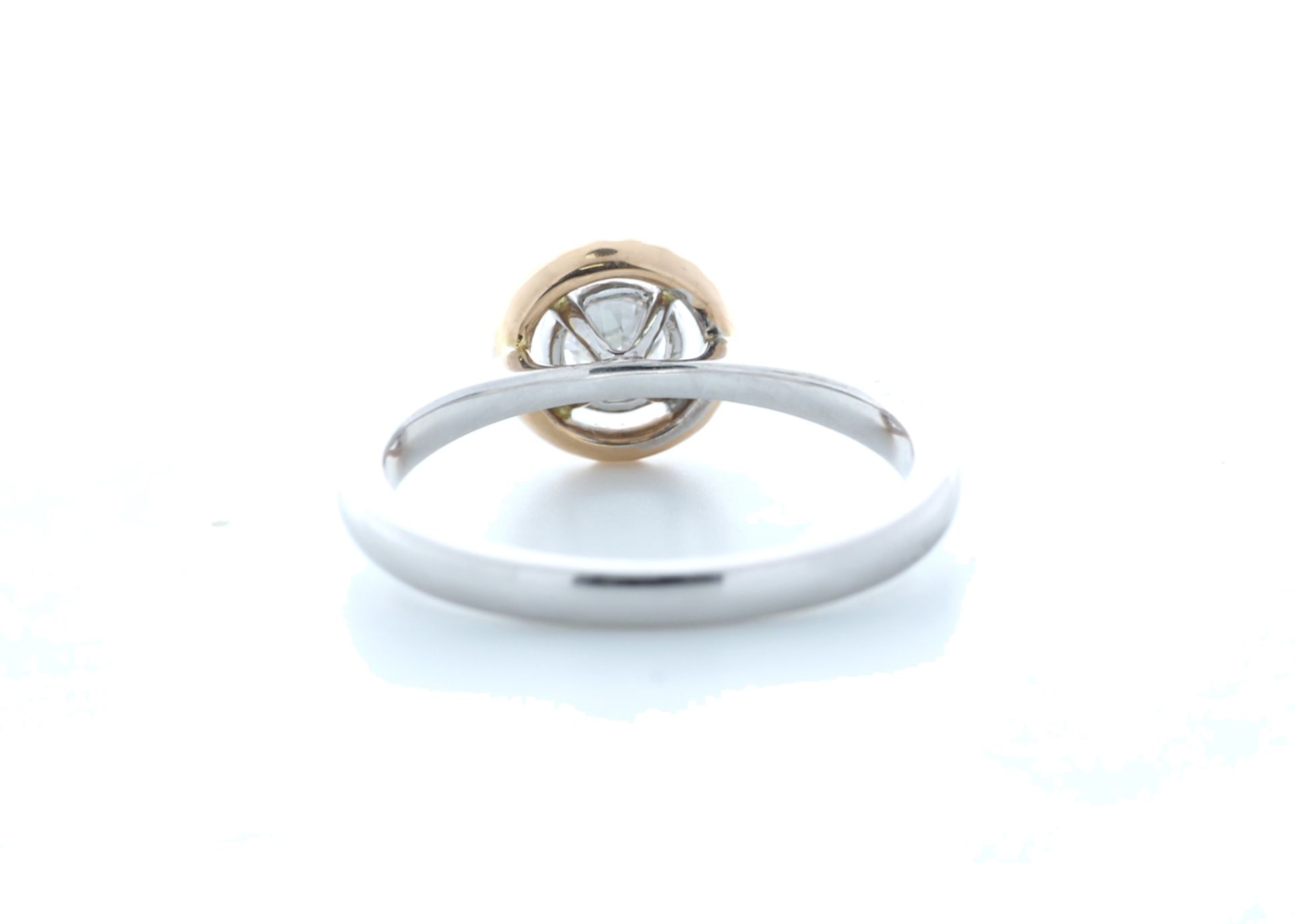 18ct White Gold Single Stone With Halo Setting Ring 0.52 (0.42) Carats - Valued by IDI £4,850.00 - - Image 3 of 5