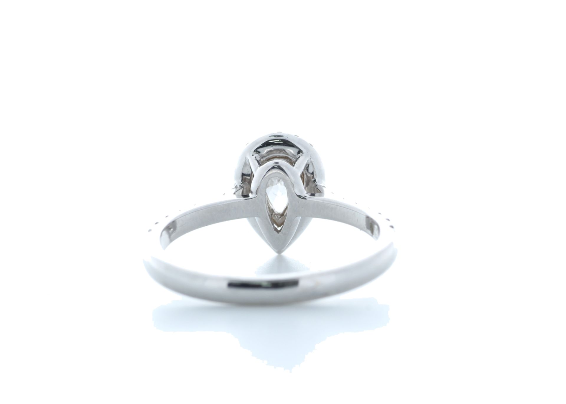 18ct White Gold Single Stone With Halo Setting Ring 0.91 (0.51) Carats - Valued by IDI £6,250.00 - - Image 3 of 5