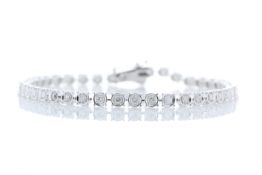 18ct White Gold Tennis Diamond Bracelet 1.50 Carats - Valued by GIE £19,220.00 - 18ct White Gold