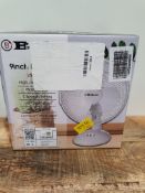 RRP £13.15 Belaco 9inch Table Fan Desk Fan with 2 Speed Oscillating