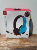 RRP £21.74 PDP LVL40 Wired Stereo Headset for NS -Joycon Blue/Red