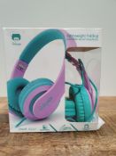 RRP £13.99 Rockpapa I20 Wired Folding Headphones On Ear with Microphone