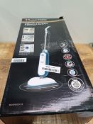 RRP £31.99 Russell Hobbs RHSM1001-G Steam and Clean Steam Mop White & Aqua -