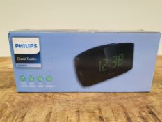 RRP £24.99 Philips AJ3400 Wake-Up Alarm Clock with Radio for Bedside or Kitchen