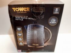 RRP £34.99 Tower T10052MNB Empire 1.7 Litre Kettle with Rapid Boil