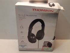 RRP £14.90 Thomson | Over-Ear Headphones | 8M Cable | Black