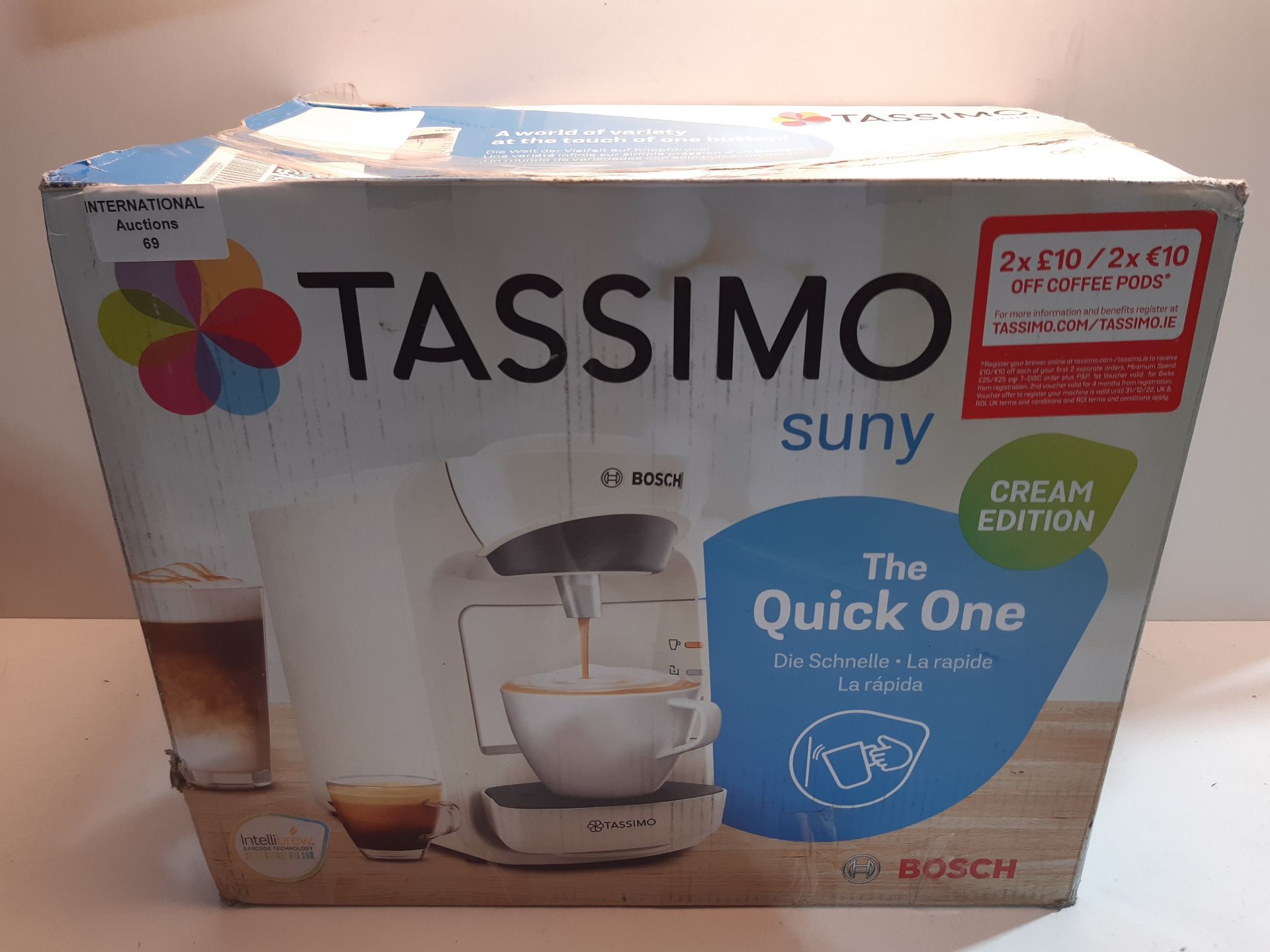RRP £39.99 Tassimo Bosch Suny 'Special Edition' TAS3107GB Coffee Machine