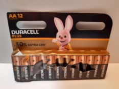 RRP £7.63 Duracell Plus AA Alkaline Batteries [Pack of 12], 1,5 Volts LR06 MN1500