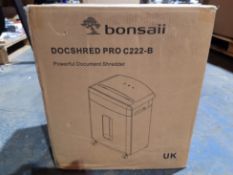 RRP £109.99 Bonsaii 16-Sheet Micro-Cut (4ÌÑ10mm) Heavy Duty Paper Shredder