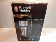 RRP £33.95 Russell Hobbs 22630 Brew and Go Filter Coffee Machine and Mug