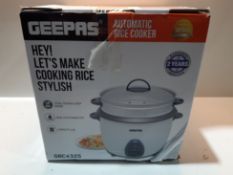 RRP £23.09 Geepas 1L Rice Cooker with Steamer;400W;Non-Stick Inner Pot