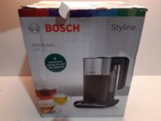 RRP £59.90 Bosch Styline TWK8633GB Variable Temperature Cordless Kettle