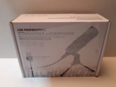 RRP £20.99 USB Microphone Veetop Metal Computer Condenser PC Mic