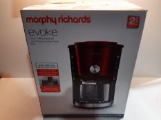 RRP £52.00 Morphy Richards Evoke 162522 Filter Coffee Machine, Red