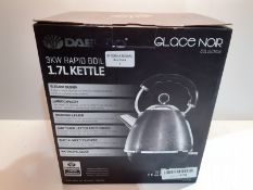 RRP £34.99 Daewoo Glace Noir 1.7L Pyramid Sparkling Kettle