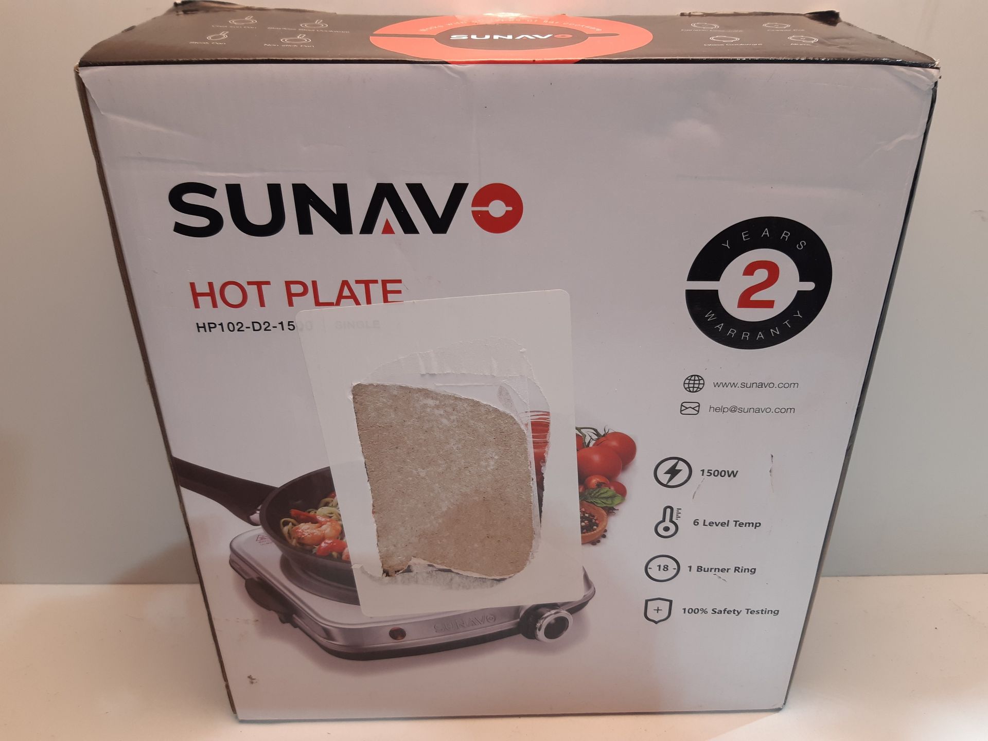 RRP £22.94 SUNAVO 1500W Hot Plates for Cooking