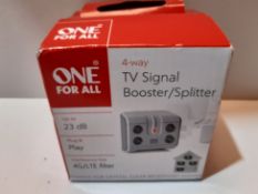 RRP £16.03 One For All Signal Booster/Splitter for TV