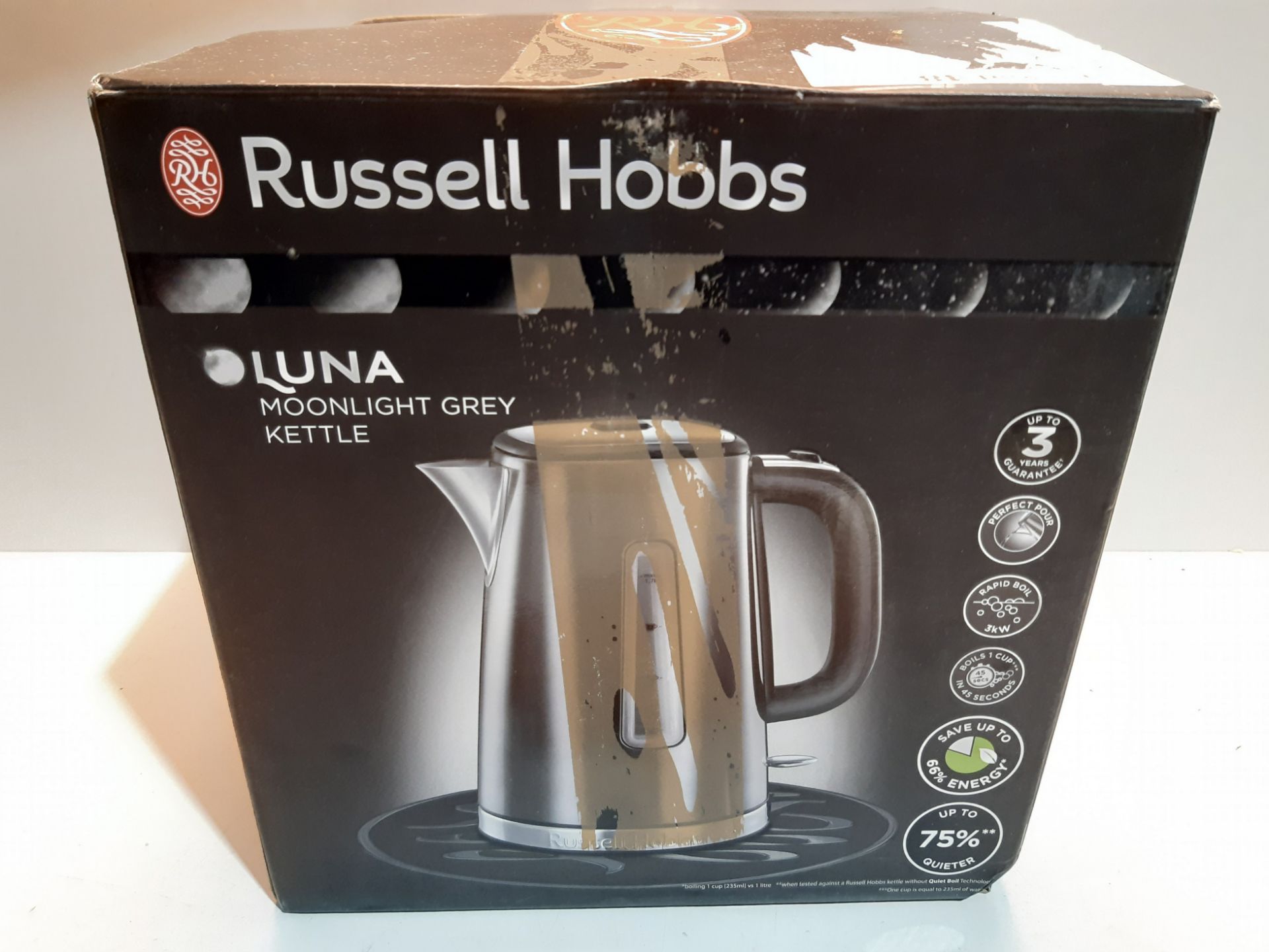RRP £49.99 Russell Hobbs 23211 Luna Quiet Boil Electric Kettle
