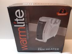 RRP £12.99 Warmlite WL44001 Thermo Fan Heater with 2 Heat Settings and Overheat Protection