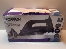 RRP £28.00 Tower T22008 CeraGlide 2-in-1 Cord or Cordless Steam