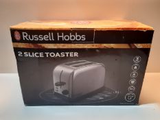 RRP £21.45 Russell Hobbs Futura 2-Slice Toaster 18780 - Stainless Steel Silver