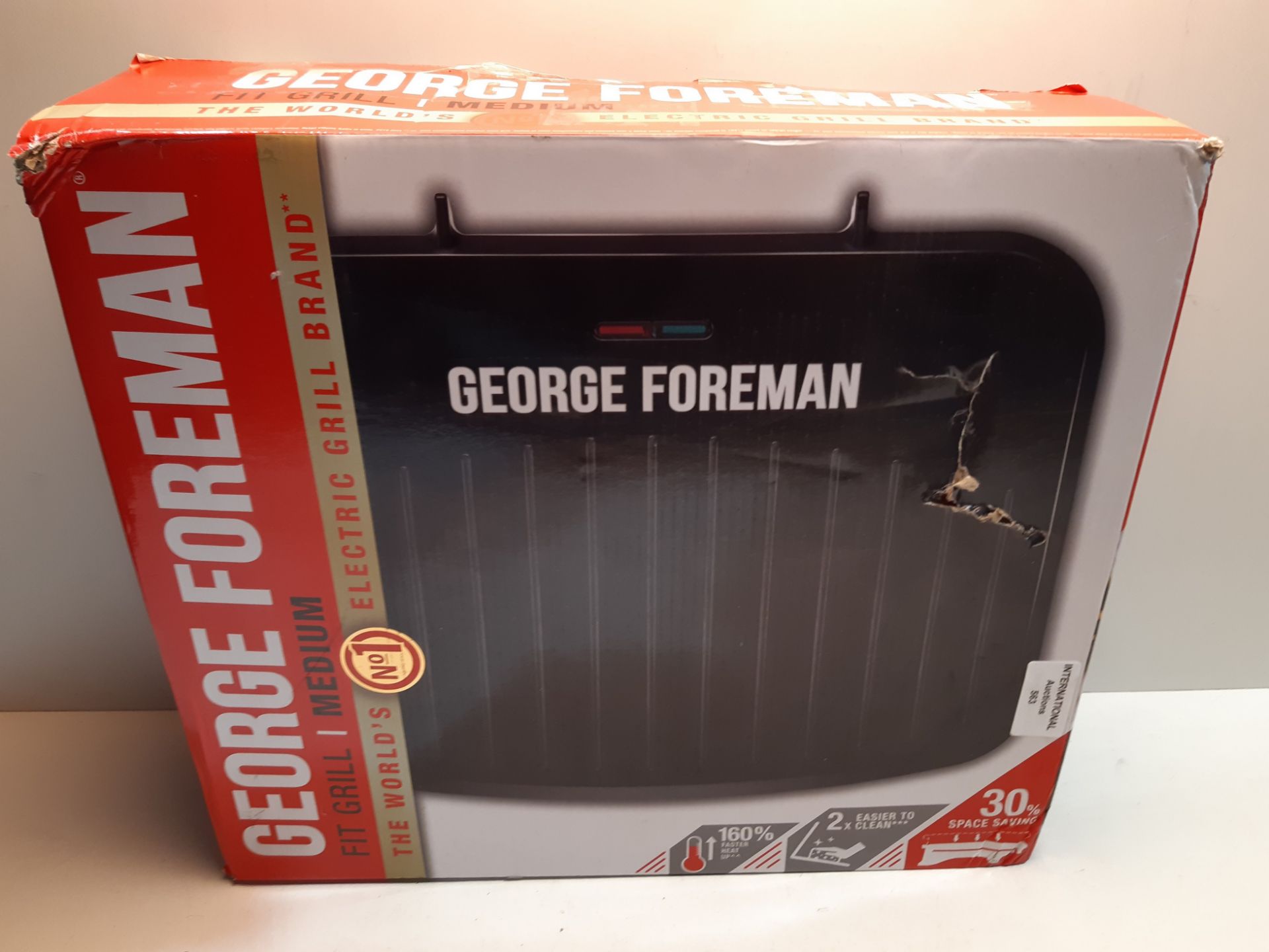 RRP £37.89 George Foreman 25810 Medium Fit Grill - Versatile Griddle