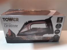 RRP £30.99 Tower T22008RG CeraGlide 2-in-1 Cord & Cordless Steam Iron