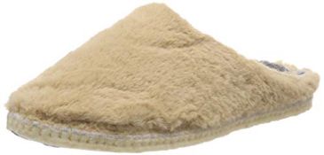 BRAND NEW BOXED Macarena Women's ISASA76-AM New Open Back Slippers, Beige Camel Camel, 7.5 UK RRP £2