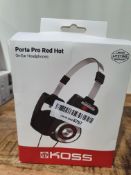 RRP £36.99 Koss Porta Pro On-Ear Stereo Headphones - Red Hot